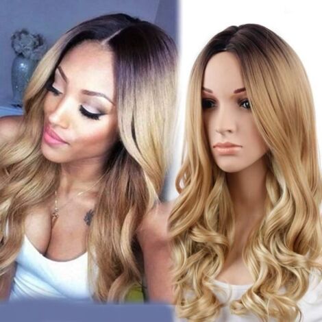 Synthétique Perruques pour Femmes Noires Blonde Ombre Naturel Pas Cher Cheveux (1/4)