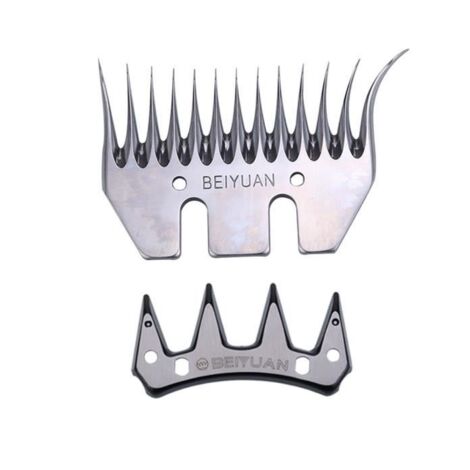 BEIYUAN Lame tondeuse 13 dents courbées pour tonte mouton chèvre alpaga bétail en acier inoxidable (1/4)