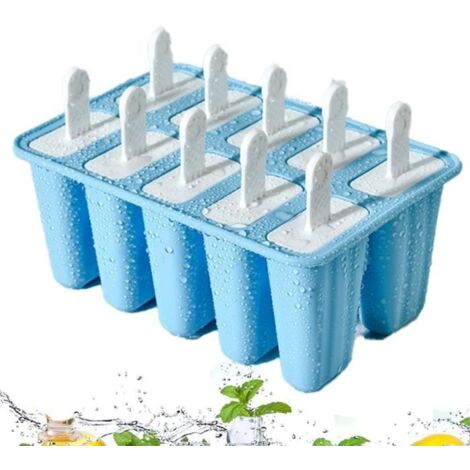Moule à glace - Éco-responsable - Silicone sans BPA - Réutilisable - Facile à démouler - 14 x 12,5 cm (1/4)