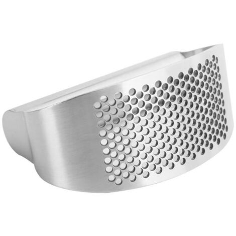Presse-ail, broyeur à ail manuel facile à nettoyer en acier inoxydable, avec éplucheur de brosse pour la cuisine à l'ail et au (1/4)