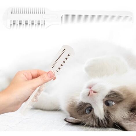 keenso Peigne de coupe de poils d'animaux Tondeuse à Poils Animaux de Compagnie Peigne Rasoir de Toilettage animalerie brosse