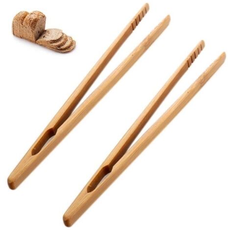 (Bois)Pince à pain mini en bois - 2 PCS - Cuisine - Barbecue - Grillades (1/4)