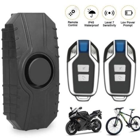 Alarme Vélo et Trottinette Sans Fil - Marque QINGQUE - Noir (1/4)