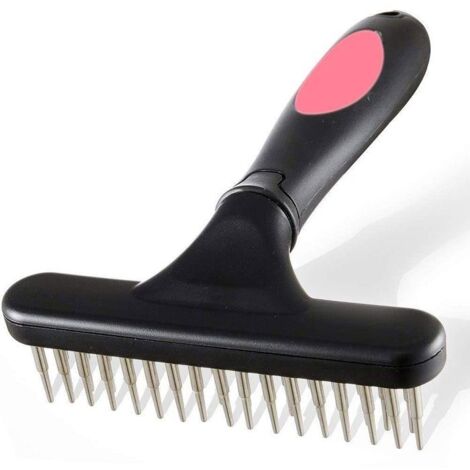 Outil de démêlage pour enlever le sous-poil pour chiens et chats, rose (1/5)