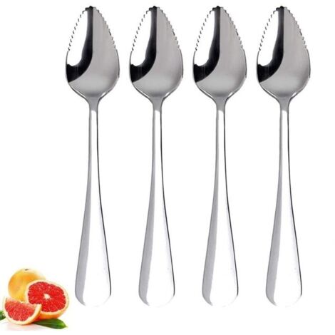 Cuillre pamplemousse cuillre dessert en acier inoxydable moiti dentele pour agrumes ensemble de cuisine rtro Label (1/4)