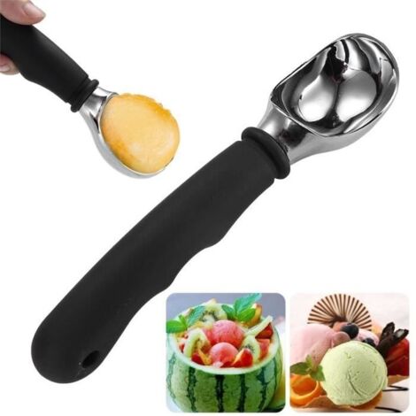 Cuillère à Glace - Antidérapante - Alliage de Zinc - Noir - 18.5cm - Multifonctionnelle (1/4)