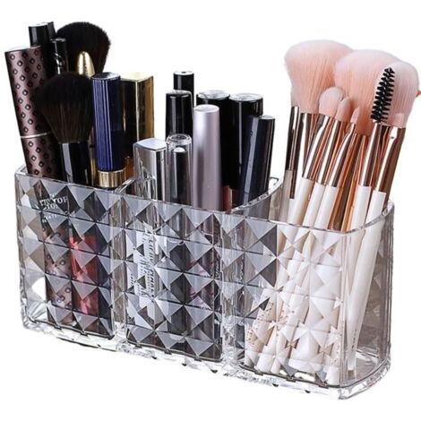 Organisateur de cosmétiques, rangement de maquillage à 3 compartiments. (1/5)