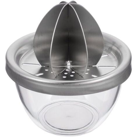 Presse-agrumes manuel en acier inoxydable, presse-citron, presse-agrumes manuel, presse-fruits, gadget de cuisine, gris, 11 cm (1/5)
