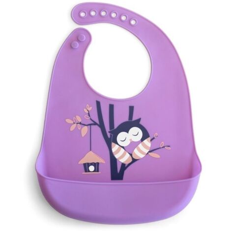 Bavoir En Siliconen Avec Plateau De Collecte - Bavoir Pour Bébé Et Tout Petit Jaune Marguerite