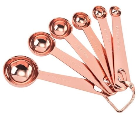 Cuillères Mesurer Cuillere Doseuse Lot De 6 Pcs Cuillères Mesureur Cuisine En Acier Inoxydable Measuring Spoons Set (1/5)