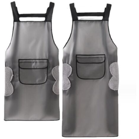 (transparent)Tablier de cuisine,tablier de peinture adulte,tablier de barbecue homme imperméable,pour restaurant,poterie charpentier,fleuriste (1/4)