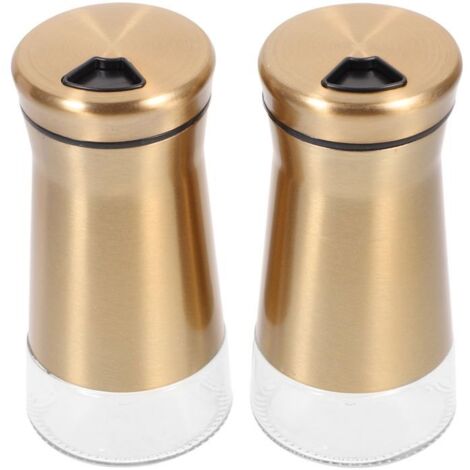 Lot de 2 salières et poivrières réutilisables, bouteilles à épices ménagères, petits pots à sel (1/5)