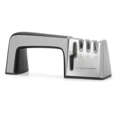 KCASA KC-KS02 4 EN1 Aiguiseur de couteau diamant pour ustensiles de cuisine Ciseaux NOIR (1/4)