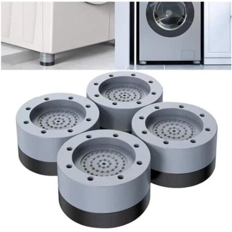 Support de machine à laver à réduction de choc et de bruit 4PCS, tampon d'alimentation pour laveuse et sécheuse antichoc
