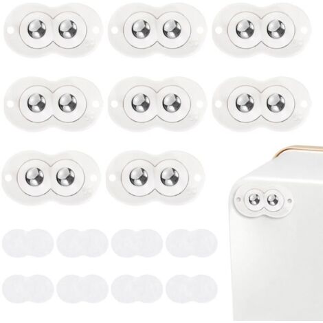 (Couleur:Blanc)Roulette Auto-Adhésive 8 Pièces Mini Roulettes en Plastique pour Meubles Rotation à 360 Degrés Blanc Roulettes de Meubles (1/5)