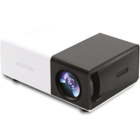 Vidéoprojecteur LED 1080p Mini Portable Home Cinéma Full HD - YG300 - Noir - Luminosité 400