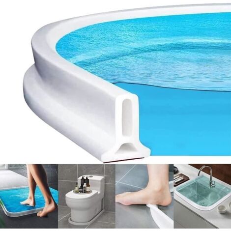 Barrière de Douche Pliable, 100cm Butée de Douche, Système de Rétention Pour Barrage d'eau et Maintient d'eau à l'intérieur du Seuil (1/4)