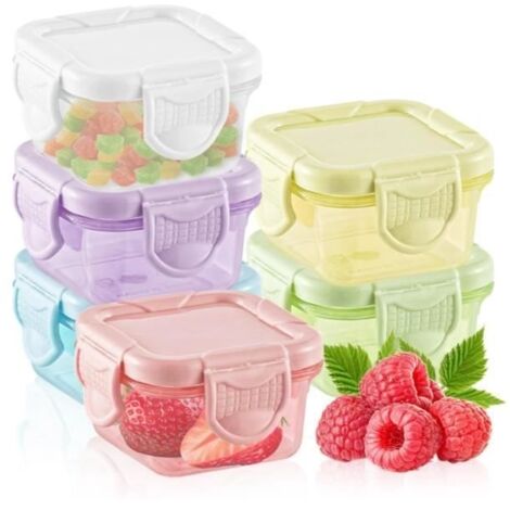 Boîtes de Conservation Cuisine avec Couvercle 6 Pièces Petites boîtes de Congélation Récipients Alimentaires Sauce pour (150 ml),yd (1/4)