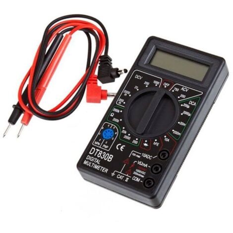Multimètre Numérique - Écran LCD - Mesure Tension/Intensité/Résistance - Pile Incluse