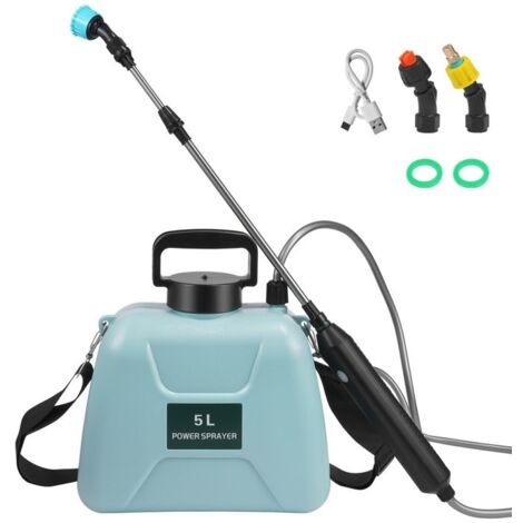 Pulvérisateur Électrique de Jardin avec 3 Buses Réglable 5L, USB Rechargeable pour Jardin, Désherbage et Lavage de Voiture (1/5)