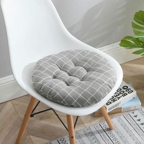 Lot de 4 Coussin de Chaise Coussins de Sige 4545cm Ronde Tatami Respirant Schma Coussins de Chaise Galette de mul COUSSIN DE CHAISE (1/4)