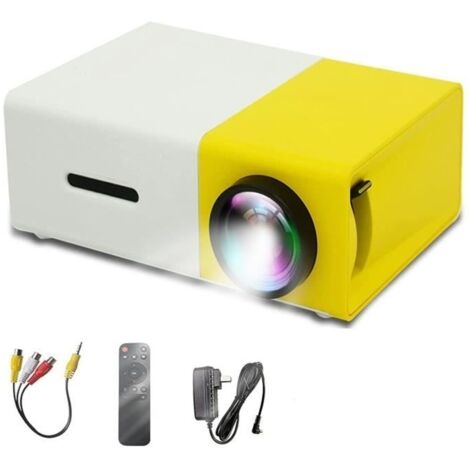 Mini Projecteur, Vidéoprojecteur Portable, Rétroprojecteur à LED pour Home Cinéma, Compatible avec HDMI USB TV AV et Télécommande