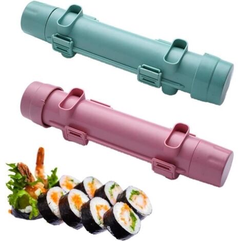 Lot de 2 moules à sushis, kit de fabrication de sushis multifonctionnel, rouleau à sushis, kit de rouleau à sushis, moule à sushi (1/4)