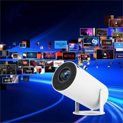 (hy300) Vidéoprojecteur Portable pour Home Cinéma 5G WiFi Bluetooth - 1100 ANSI Lumen -Full HD LED - Pour TV Stick,iOS Android