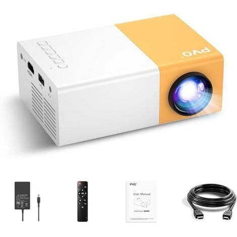 Mini Projecteur-Projecteur Portable pour Dessin Animé-Cadeau pour Enfants-Pico Rétroprojecteur à LED pour Home Cinéma