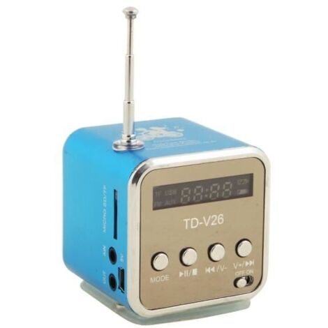 Tera® Mini Enceinte portable/ Haut-parleur numérique avec la fonction FM Radio slot de Carte SD / TF/ USB pour Smartphone, PC, MP... (1/4)
