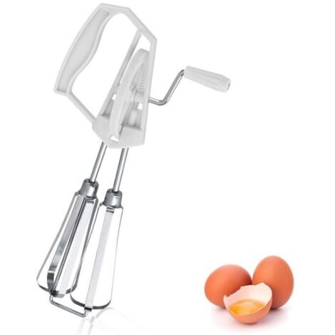 Fouet rotatif, fouet manuel en acier inoxydable, fouet à œufs, mélangeur de cuisine rotatif manuel,mélangeur d'outils de cuisine (1/5)