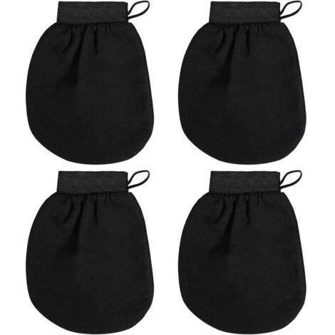 (Noir)Gant Exfoliant Corps - Marque Inconnue - Noir - Fibre de viscose de haute qualité (1/4)
