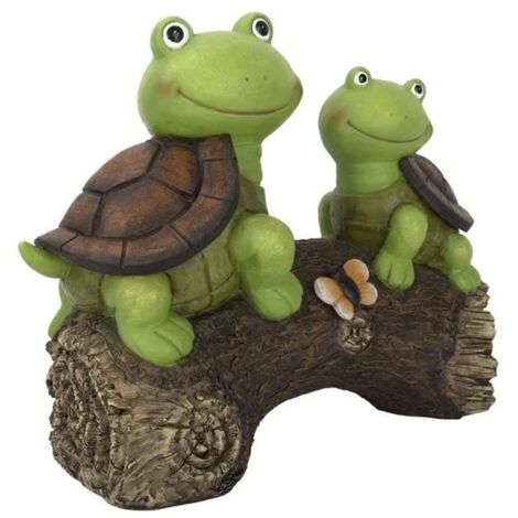 Tortue Statue Jardin Tortue Solaire LED Lumière Animal Figurine Sculpture Résine Décoration Cour Extérieure Jardin Patio Pelouse (1/4)