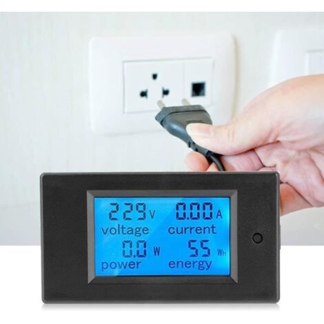 Tbest Moniteur de mesure numérique AC 100A AC 80-260V Digital Power Meter Monitor Tension KWh Watt Voltmètre Ampèremètre (1/4)