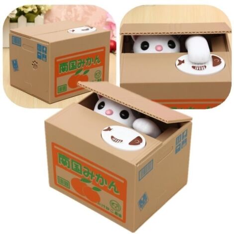 Tirelire Mignon Kitty Chat Monnaie Économiser l'Argent Coin Box Cadeau Pr Enfant