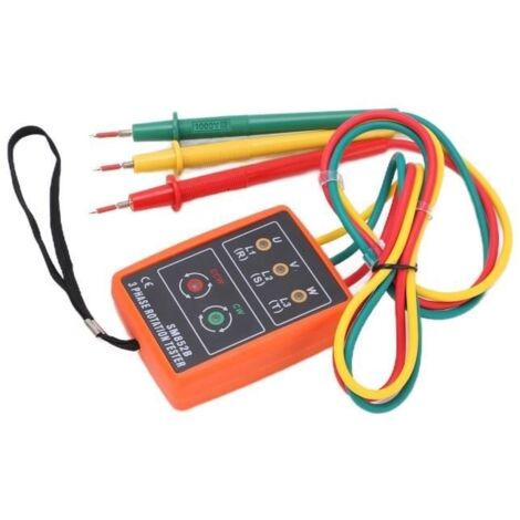 (Comme indiqué sur limage)Compteur de Séquence de Phase Modèle SM852B - Testeur de Rotation Triphasé - Mesure Rapide et Précise (1/4)