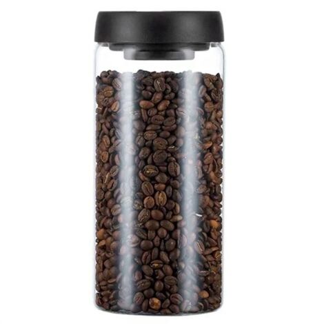 Verre pour Grains de Café, BoîTe HerméTique pour Aliments, CéRéAles, Bonbons, Conservation de la FraîCheur, Pot de Stockage 1800Ml (1/4)