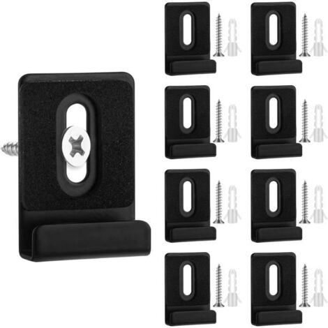 8 clips de support de miroir,acier inoxydable 304 sans cadre,matériel de suspension pour miroir avec vis, clips de fixation (1/4)