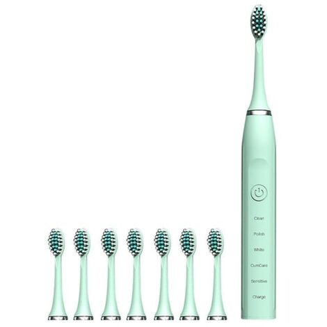 Brosse à dents électrique rechargeable, haute fréquence 32 000 fois/min, étanche, intelligente, 6 modes de nettoyage pour enfant