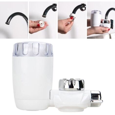Filet De Lavage,Ensemble purificateur d'eau de robinet Robinet de cuisine fiable et sûr, filtres à eau pour robinets - Type White (1/4)