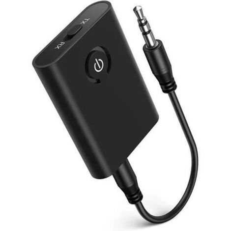 taotronics ba07 adaptateur bluetooth 5 0 transmetteur bluetooth Émetteur et récepteur 2-en-1 sortie stéréo 3 5mm'",'"isCdav'":false,'" (1/4)