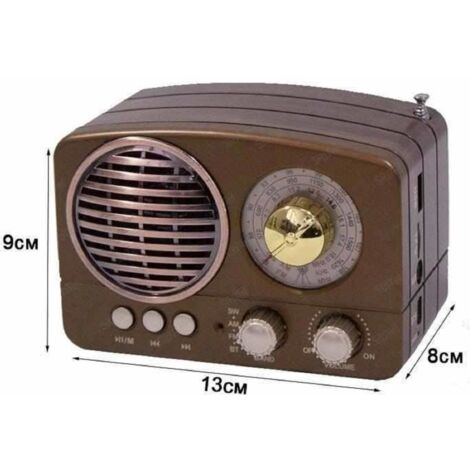 Enceinte haut parleur bluetooth radio vintage (1/2)