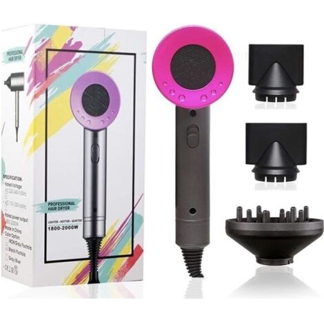 Sèche-cheveux électrique ions négatifs -2000W 3 Embout 3 Vitesses - Soin capillaire à température constante - Léger et portable (1/4)