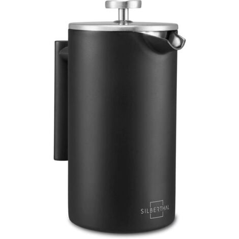 (1 L/ 1000 ml) Cafetière à Piston Français presse café Double paroi café et thé En acier inoxydable (1/5)