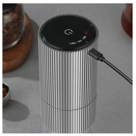 Moulin à Café éLectrique Moulin à éPices Automatique Machine à Café Expresso Chargeur USB Moulin Noir ESPRESSO MACHINE (1/4)