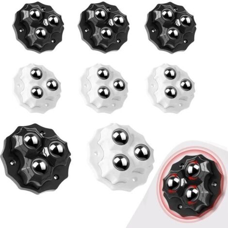 Roulettes pour meubles-8PCS - Pivotante - Plastique - Charge maximale 150 kg (1/4)