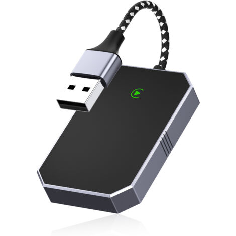 Adaptateur sans Fil & Carplay sans Fil, Convertir i-Phone Filaire en Carplay sans Fil Adaptateur sans Fil CarPlay avec USB C/A, Plug and Play, Compatible avec Plus de 90% des Voitures (1/5)