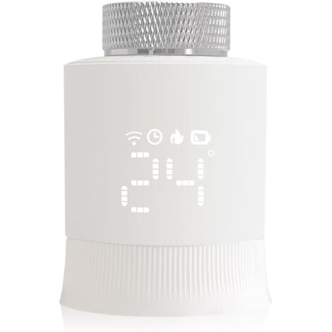 Tête thermostatique radiateur Zigbee intelligente – Programmable avec contrôle vocal Alexa et Google Assistant – Compatible M30 x 1,5mm (1/5)
