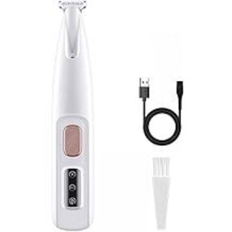 Tondeuse de Pattes de Chien, Tondeuse pour Chat Rasoir avec Lumière LED Étanche IPX5 Tondeuse Sans Fil pour Chiens, Chats, Pattes, Yeux, Oreilles, Visage, Corps (1/5)