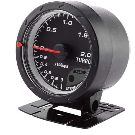 Compteur Pression Turbo Jauge de Pression Turbo de 60mm LED Coquille de Poussée Universel pour Voiture 0-200 Kpa